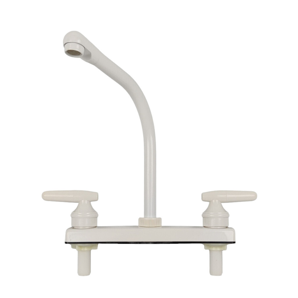 Kitchen Faucet W/ Handles- White