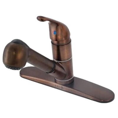 8" Single Lever Kitchen Faucet W/Pull Out Spout & Spray Oil Rubbed Bronze (SL1000ORB)