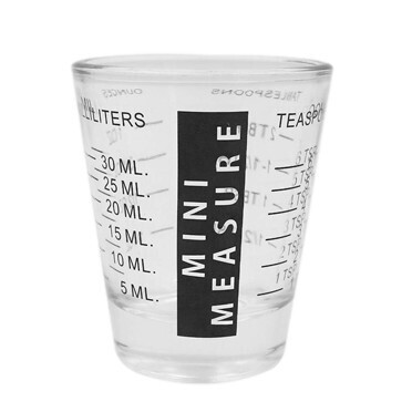Measuring Shot Glass (1 oz.) (oz., ml., tsp., tbsp.)   (01-1736)