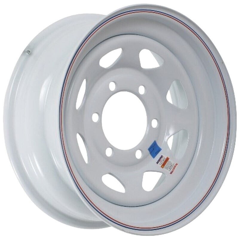 Steel Wheel 15&quot; x 6&quot;  6-5.5 Spoke White