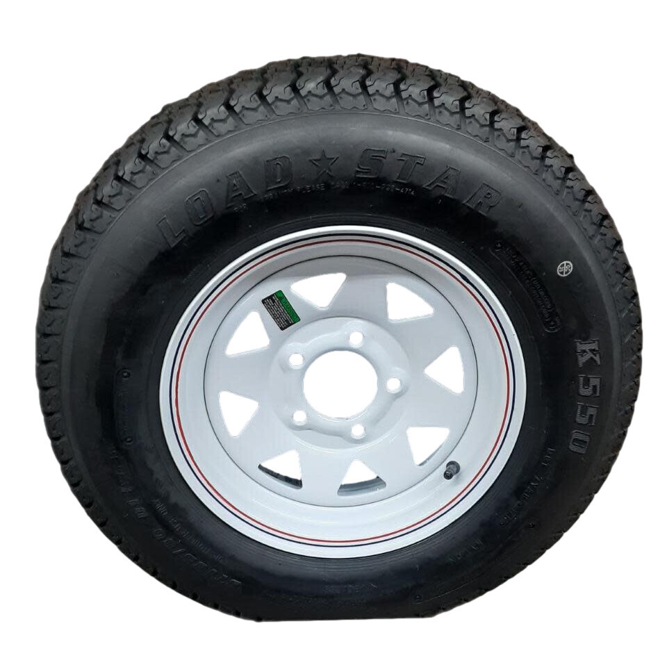 Kenda Loadstar Karrier ST185/80R13 White Spoke 5-4.5 LRC