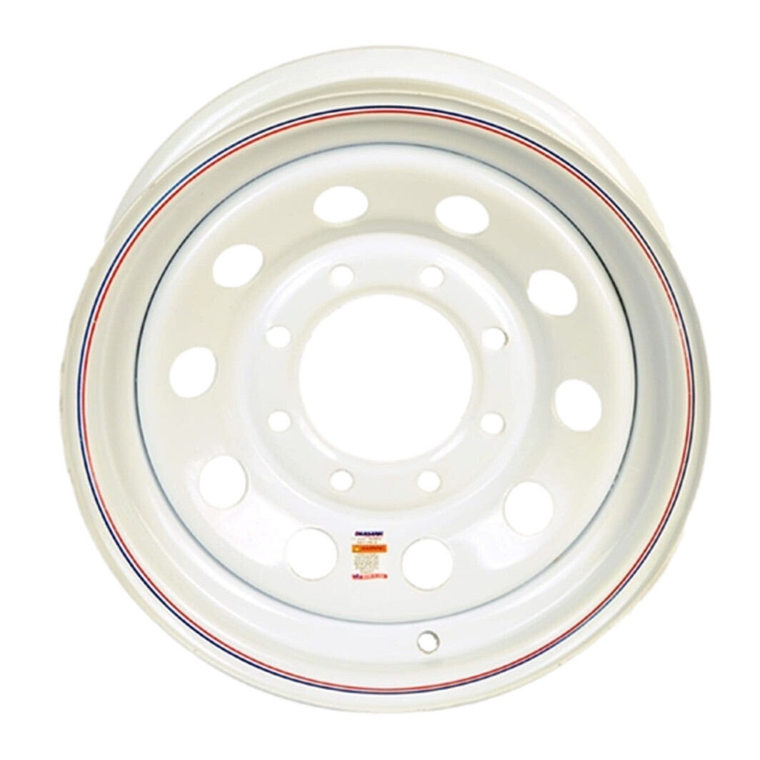 Steel Wheel 16&quot; x 6&quot; 8-6.5 Mod White