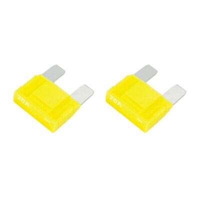 Yellow 20 Amp Maxi Blade RV Fuse 2 Pack 24520