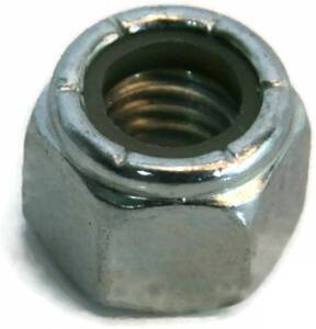 #10-24 Grade 2 Zinc Finish Nylon Insert Lock Nut 20/pk