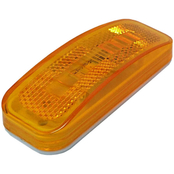 4&quot; X 1 1/2&quot; Amber Surface Mount LED Clearance/Marker Light 2 Wire W/Reflex Lens