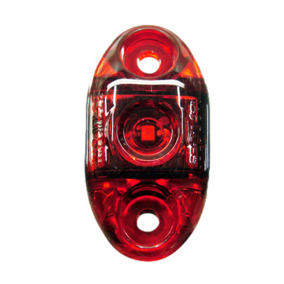 2&quot; Oval Sidemarker Red/Red Lens Pigtail Connection S21-RR00-1