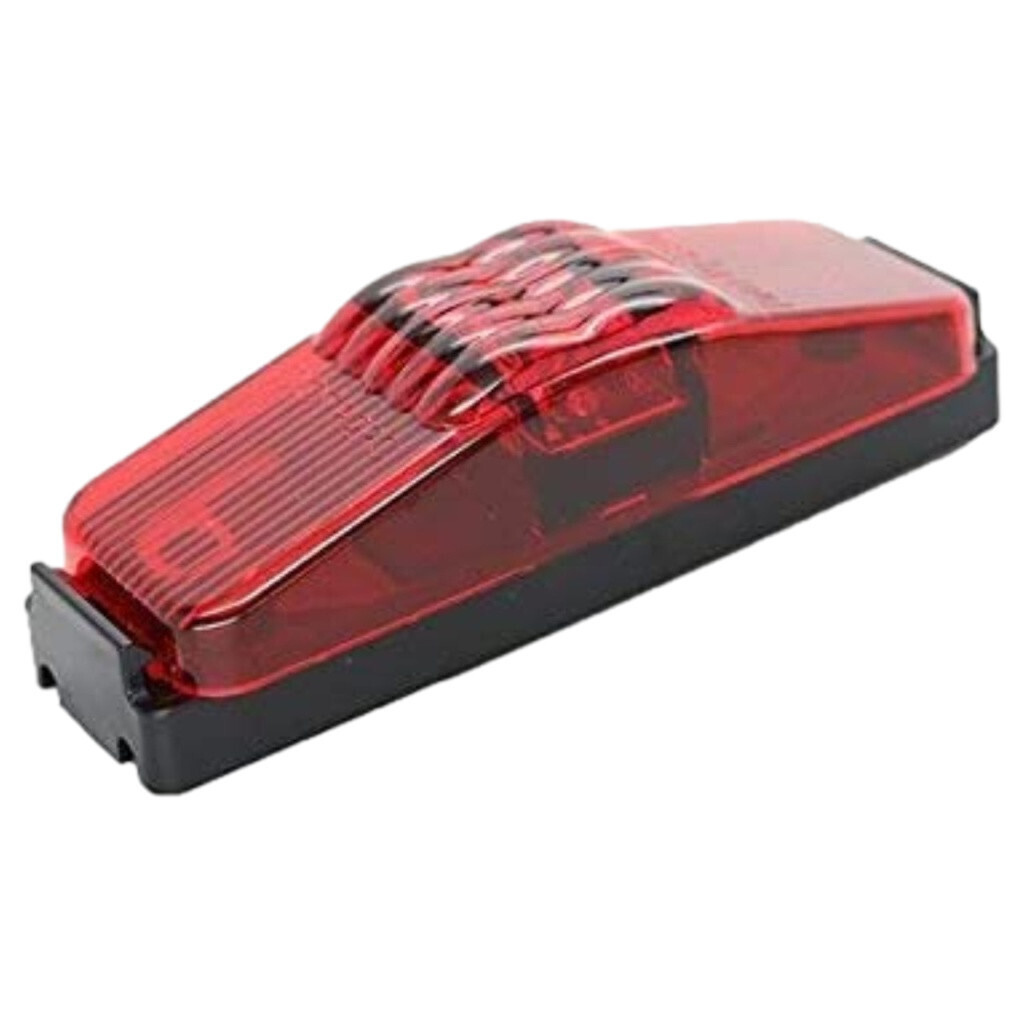 1&quot; x 4&quot; Red PC Sidemarker Red Lens w/Black Base S19-RR00-1 (Kit)