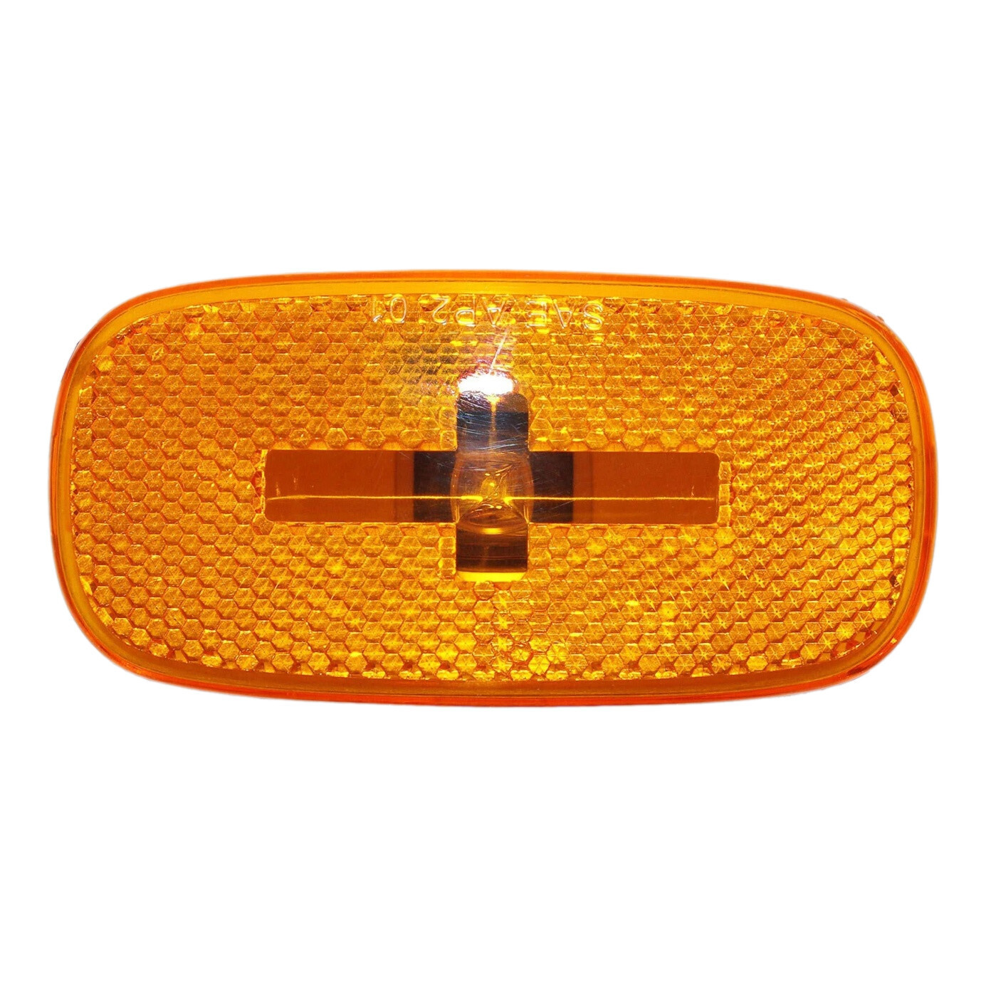 2&quot; x 4&quot; Incandescent Marker Amber/Black Base J-626-AB