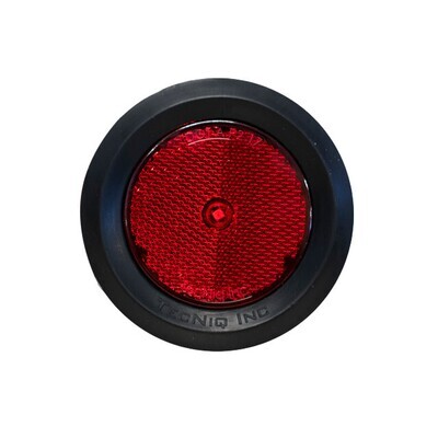 2.5&quot; Round Red P2 rated 4 LED w/Grommet &amp; Wire Sidemarker w/ Reflectivity S12-RR40-1 (Kit)