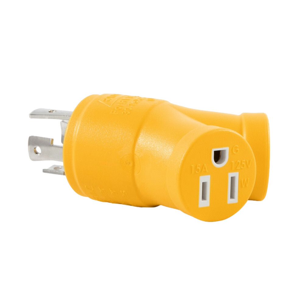 (55438) 30AM / 2x15AF Power Grip Generator Adapter - 4Prong-M125V / 3750W
