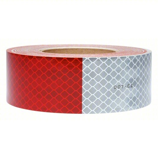 3M 983 1 3/4&quot; x 50 YD Red/White Conspicuity DOT Tape