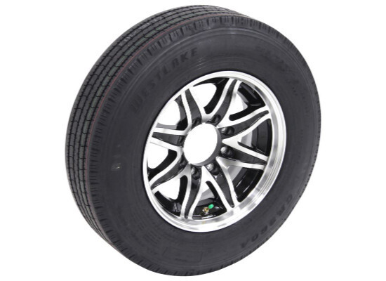 WestLake 215/75R17.5 Aluminum Wheels Black/Silver 8-6.5 - New Surplus