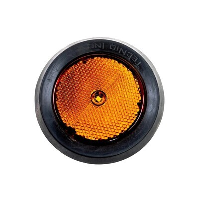 2.5&quot; Round Amber P2 rated 4 LED w/Grommet &amp; Wire Sidemarker w/Reflectivity S12-AA40-1 (Kit)
