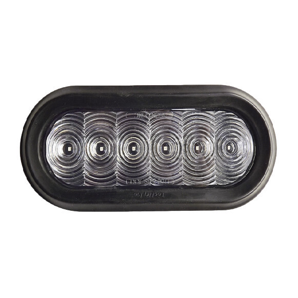 6&quot; Oval Reverse 6 LED White Grommet Mount Lens Tri-Pole (T66-WCRT-1 Kit)