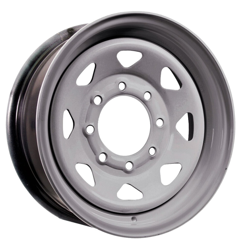 Steel Wheel 16&quot; x 6&quot; Spoke Silver 8 - 6.5