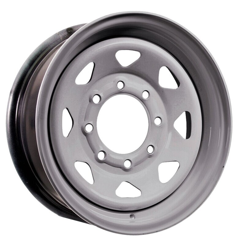 Steel Wheel 16&quot; x 6&quot; Spoke Silver 8 - 6.5