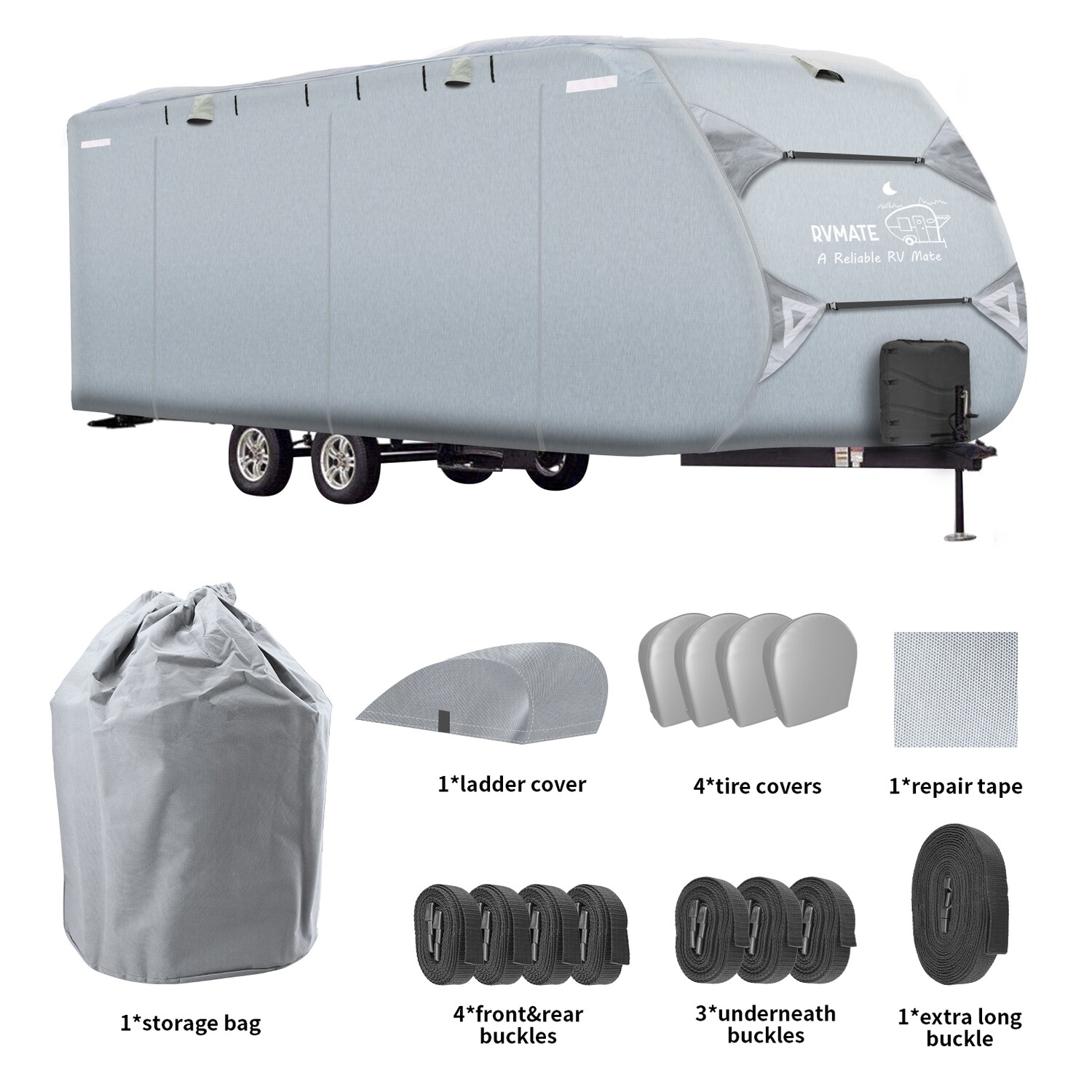 Travel Trailer Cover Grey 27&#39; - 30&#39; L (LRC-T2730)