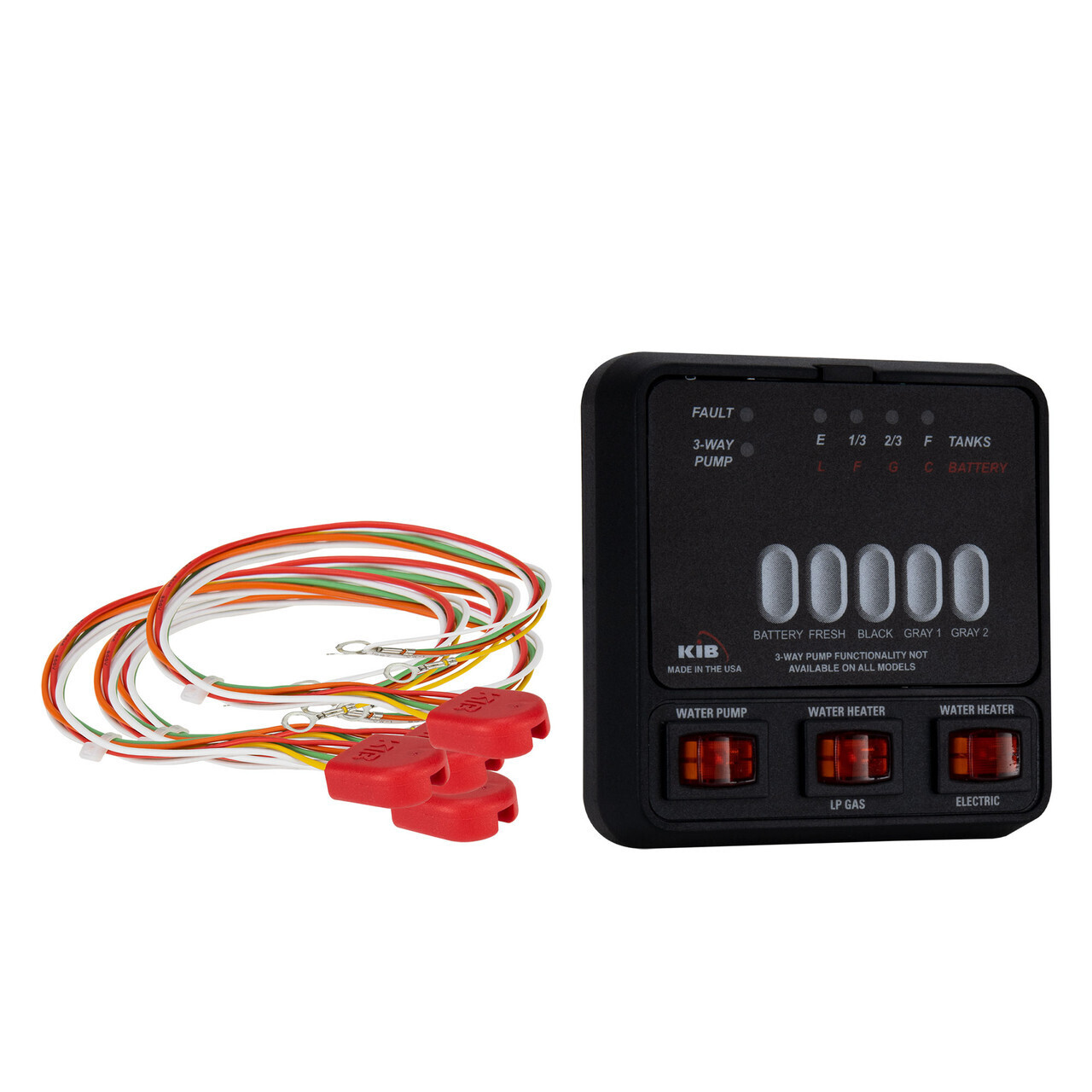 Tank Sensor Monitor Panel M25 Black M25-2HBL-OS w/4 Sensor Probe Harness - Kit