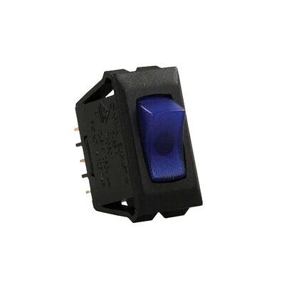 On/Off Lighted Switch Black Blue LED (SWA1-36)