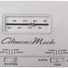 Coleman-Mach Analog Heat/Cool White Thermostat