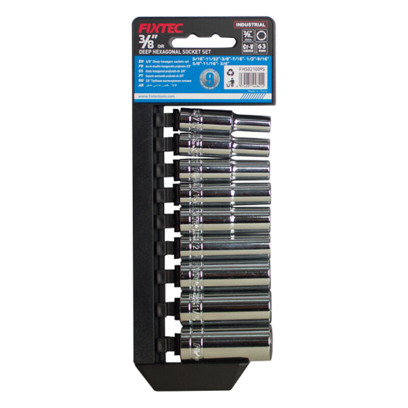 9pcs 3/8&quot; Drive Deep Socket SAE (FHS021009S)
