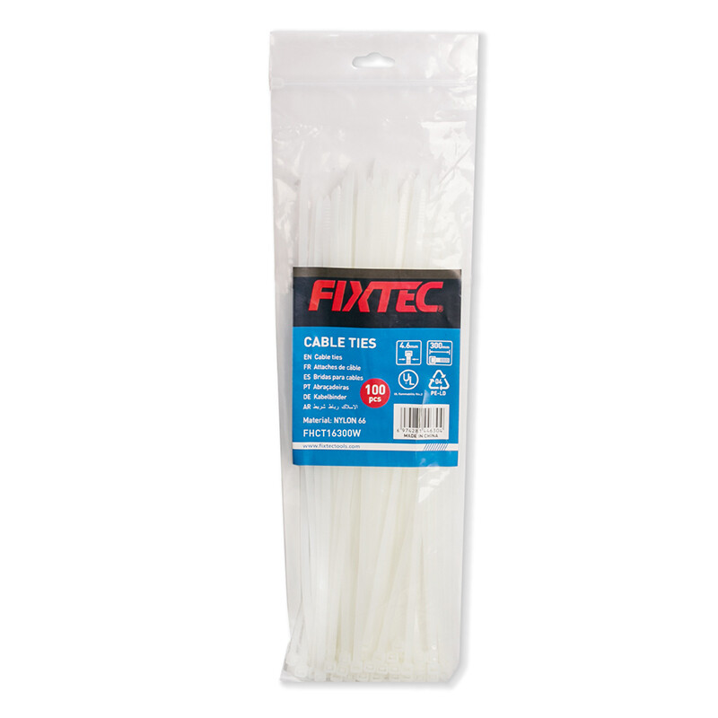 8&quot; Cable Tie (White) 100Pc  (FHCT36200W)