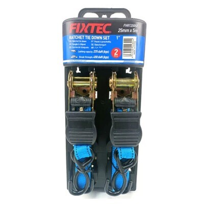 2 Pack 1&quot; x 20&#39; Ratchet Tie Down (FHRT25052)