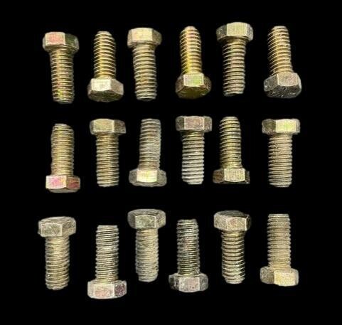 7/16-13 Yellow Zinc Hex Bolt 1&quot; Long (by the LB)