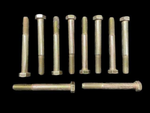 3/8-14 Yellow Zinc Hex Bolt 3-1/4&quot; Long (by the LB)