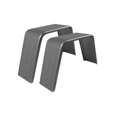 2 Pack Smooth Steel Flat Top Fender 28&quot;L x 8&quot;W x 10&quot;H 16 Gauge Kit