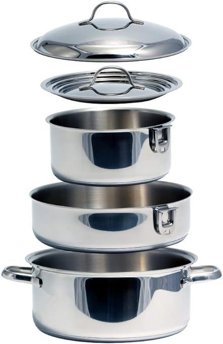 Camco 7-Piece Stainless Steel Nesting Cookware  (43920)