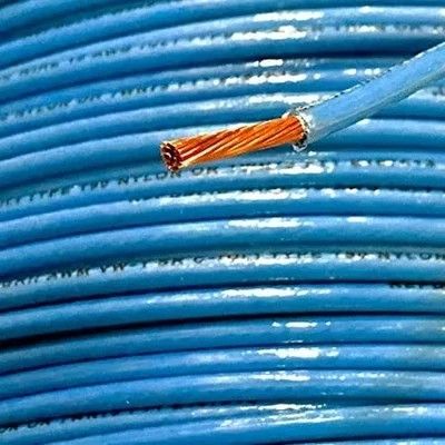 #10 Single Strand Wire- Blue (By the Foot)