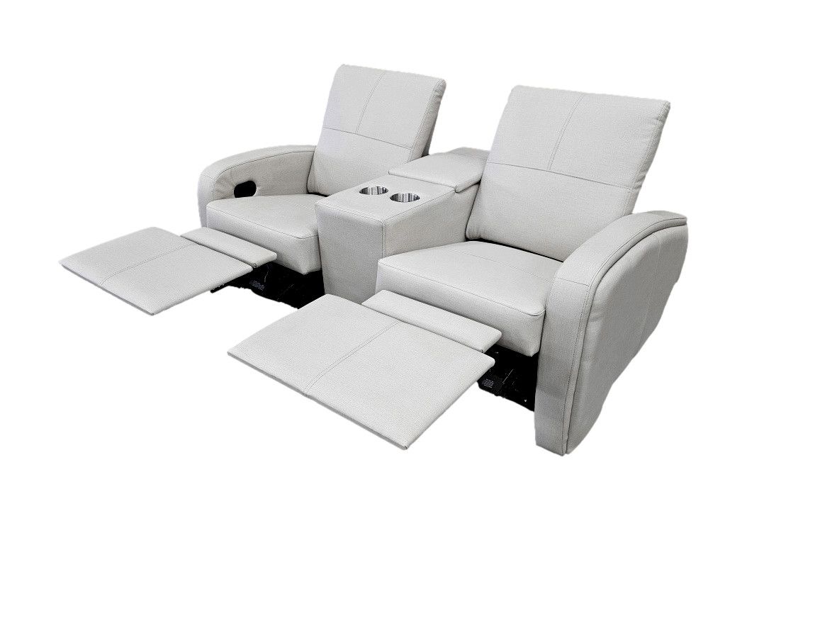 Raedon Home Theater Couch 80&quot; Vespa II- Great Lakes Birch- Sunguard Beige Thread (#16)