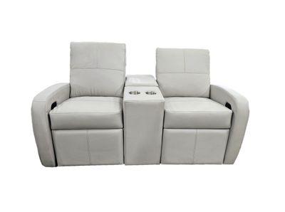 Raedon Home Theater Couch 68&quot; Vespa-Optim Ashes- Sunguard Beige Thread (#18)
