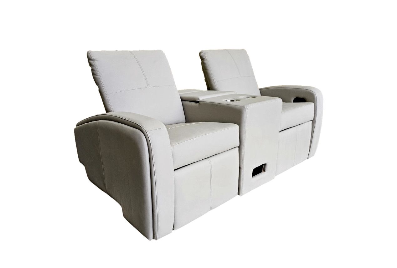 Raedon Home Theater Couch 74&quot; Stucco Cocoon-Sunguard Beige Thread (#17)