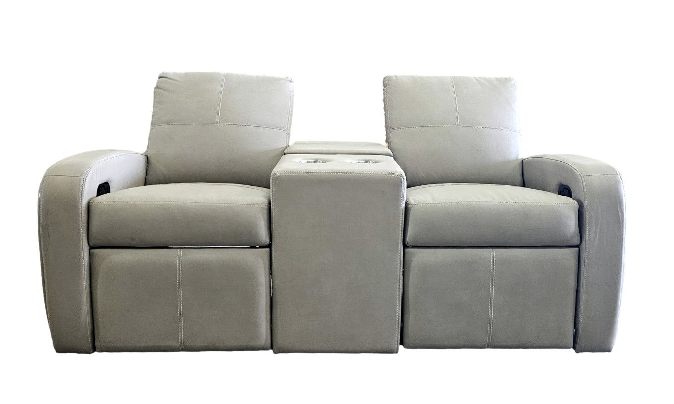 Raedon Home Theater Couch 74&quot; Moonraker- Tatem Sepia- Ficelle Thread (#19)(DAMAGED)