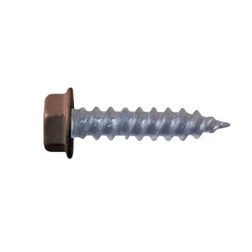 8 X 1/2 Brown #8 Hex Washer Head Screw 1000PC (TR1000BR 8 X 1/2)