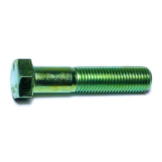 7/16&quot;-20 x 2&quot;L Green Rinsed Zinc Hex Cap Screws (1 lb Bag) (06190)