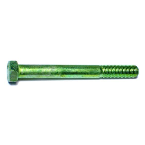 3/8&quot;-24 x 3-1/2&quot;L Green Rinsed Zinc Hex Cap Screws (1 lb Bag) (06185)