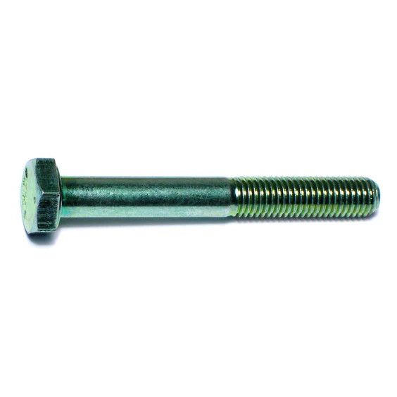 1/4&quot;-28 x 2&quot;L Green Rinsed Zinc Hex Cap Screws (1 lb Bag) (06166)
