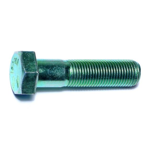 1/2&quot;-20 x 2&quot;L Green Rinsed Zinc Hex Cap Screws (1 lb Bag) (06198)