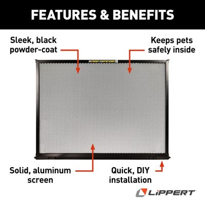 Lippert Screen Defender RV Entry Door Screen Protector - 30&quot; Kit