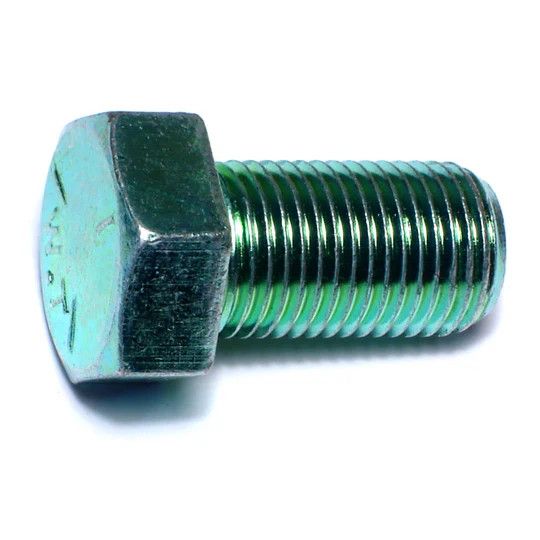 9/16&quot;-18 x 1&quot; Green Rinsed Zinc Hex Cap Screws (1 lb Bag) (06203)