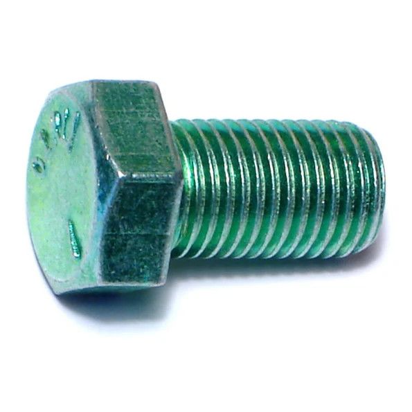 7/16&quot;-20 x 3/4&quot;L Green Rinsed Zinc Hex Cap Screws (1 lb Bag) (06187)