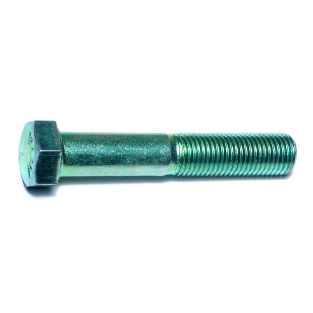 7/16&quot;-20 x 2-1/2&quot;L Green Rinsed Zinc Hex Cap Screws (1 lb Bag) (06191)