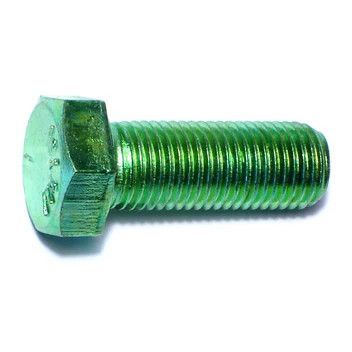 3/8&quot;-24 x 1&quot; Green Rinsed Zinc Hex Cap Screws (1 lb Bag) (06180)