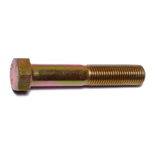 7/16&quot;-20 x 2-1/2&quot;L Yellow Zinc Hex Cap Screws (1 lb Bag) (85534)