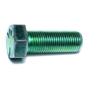 9/16&quot;-18 x 1-1/2&quot; Green Rinsed Zinc Hex Cap Screws (1 lb Bag) (06204)