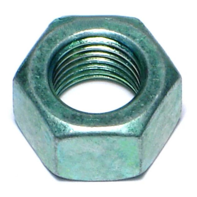 3/8&quot;-24 Green Rinsed Zinc Grade 5 Hex Locking Nuts (Pack of 10) (06219)