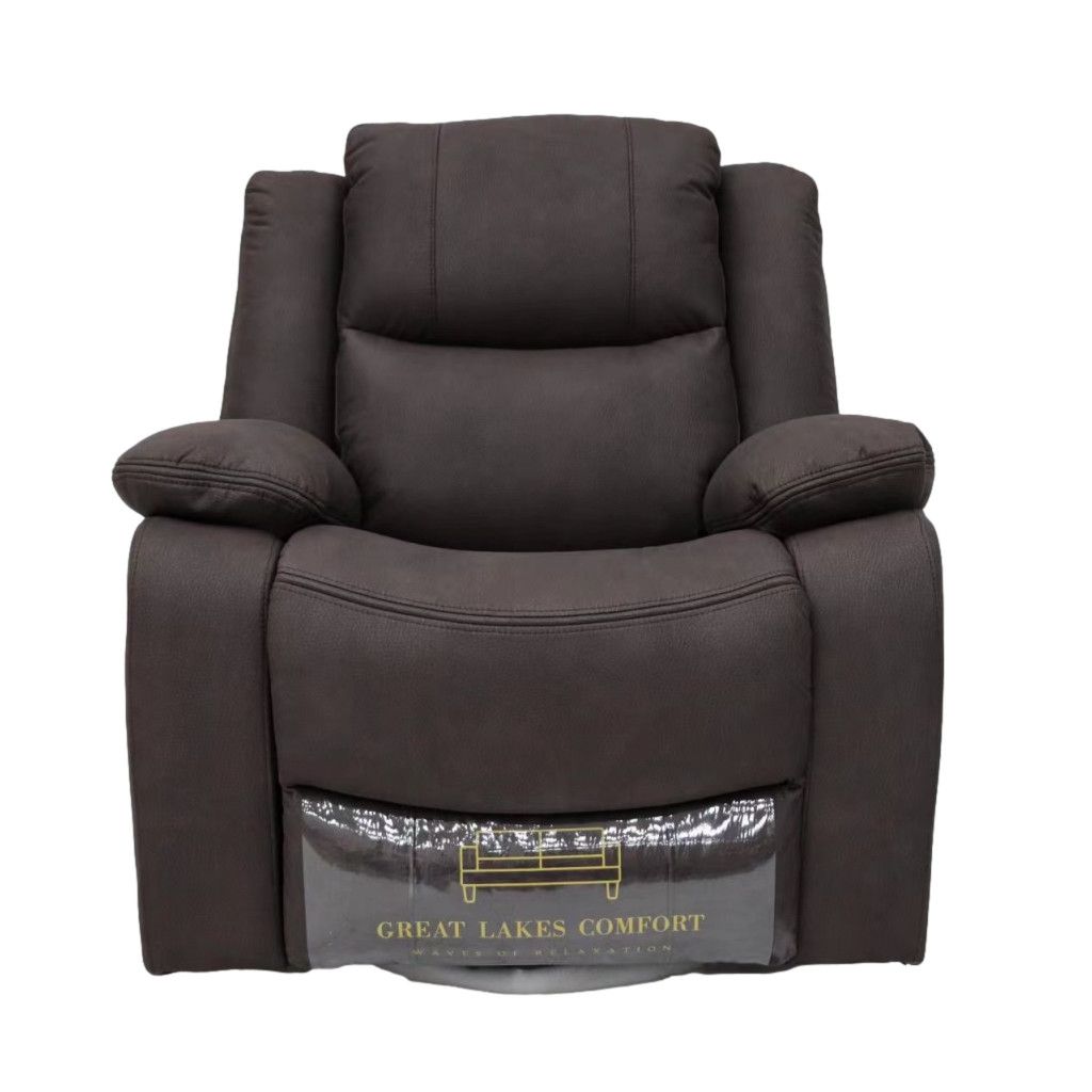 Great Lakes Comfort® Boston Series - Swivel, Rock &amp; Recliner- RV Wall Hugger  - Manual - Chocolate